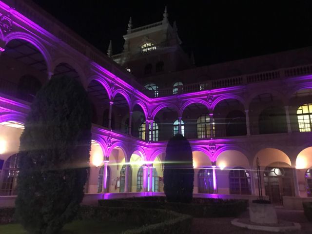 La Universidad de Murcia se tiñe de violeta con motivo del 25N - 2, Foto 2