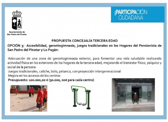 Los Pinatarenses eligen la propuesta de mejoras en los Hogares de Pensionista en los Presupuestos Participativos - 3, Foto 3