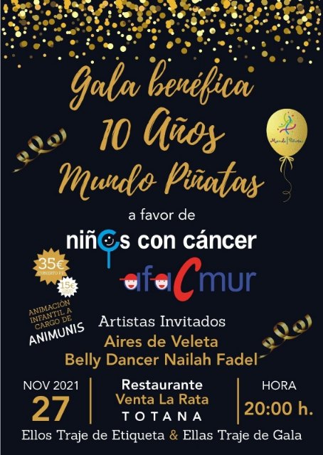 “Mundo Piñatas” celebrará su décimo aniversario el día 27 de noviembre en una gala solidaria a beneficio de la Asociación de Niños con Cáncer (Afacmur) - 2, Foto 2
