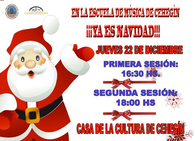 La audición de Navidad de la Escuela Municipal de Música de Cehegín  se celebrará el próximo jueves, 22 de diciembre - 1, Foto 1