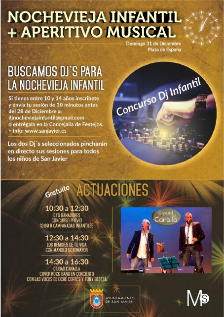 San Javier adelanta la despedida del año con una Nochevieja Infantil matinal + aperitivo musical - 3, Foto 3
