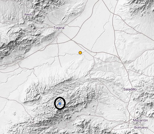Protección Civil de Totana informa que esta tarde se ha producido un terremoto de 24º al sur de Totana, Foto 3