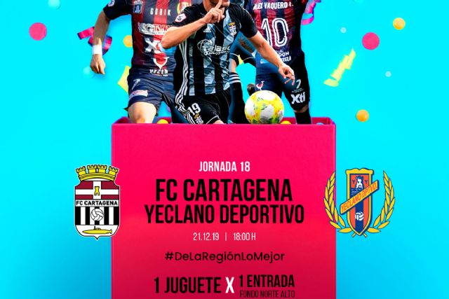 Un juguete por una entrada en el partido del FC Cartagena frente al Yeclano Deportivo - 1, Foto 1