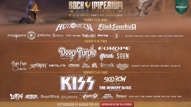 Helloween para el viernes, Deep Purple el sábado y Kiss el domingo, en el Rock Imperium Fest - 1, Foto 1