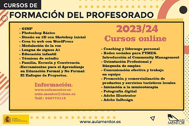 Cursos formación profesorado 2023/24 del Aula Mentor - 1, Foto 1