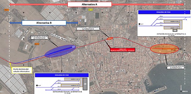 Transportes somete a información pública el estudio informativo del nuevo acceso ferroviario a Águilas - 1, Foto 1