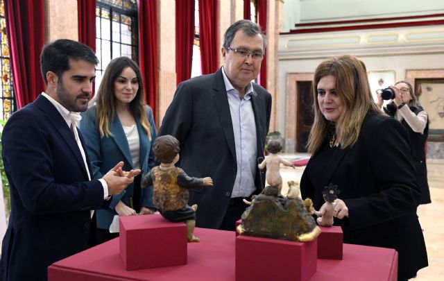 El Salón de Plenos del Ayuntamiento de Murcia homenajea al padre de Salzillo con la exposición del belén 'Laigmaniere' - 2, Foto 2
