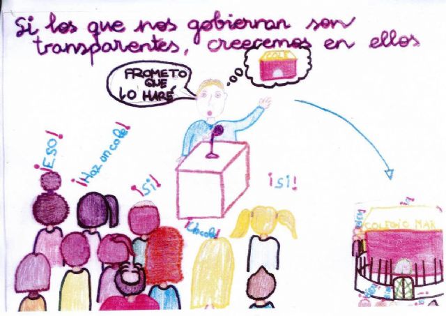 Los alumnos de primaria de Cartagena expresan la transparencia en dibujos - 1, Foto 1