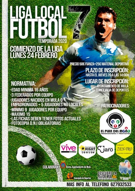 Liga Local Fútbol 7 Temporada 2020 – Inscripción hasta el 20 de febrero - 1, Foto 1