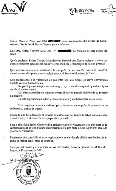 Diego Conesa: López Miras tiene que hacer público el listado completo de altos cargos vacunados y aclarar si conocía esta práctica - 2, Foto 2