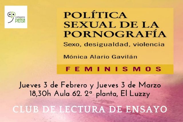 El Club de Lectura analizará el ensayo ´Política Sexual de la Pornografía´ en su nueva edición - 1, Foto 1