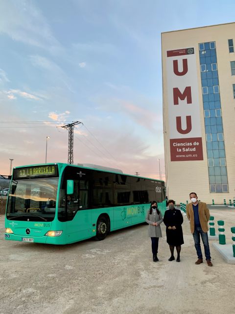 Movibus estrena una nueva parada en el Campus de la Salud de la UMU para facilitar la movilidad a los estudiantes de Alcantarilla - 1, Foto 1