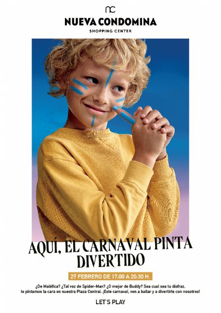 El Centro Comercial Nueva Condomina se pinta la cara en Carnaval - 1, Foto 1