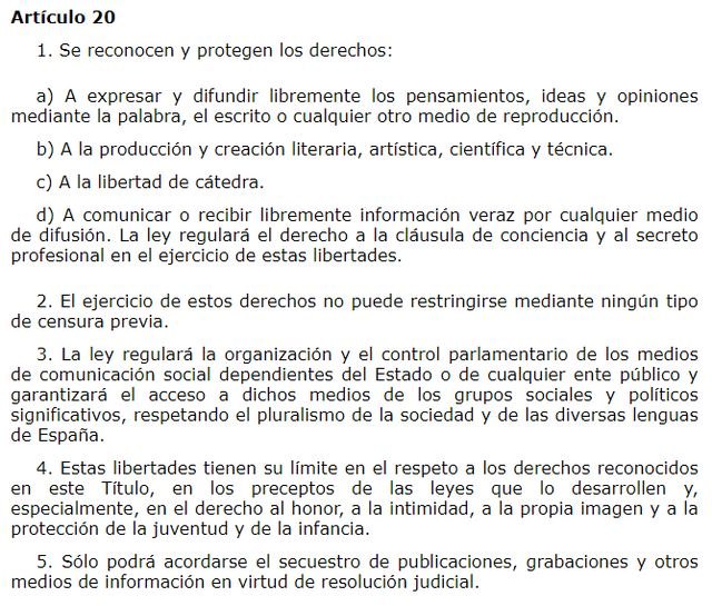 El artículo 20 de la Constitución: ¿el derecho a quemar las calles?, Foto 2