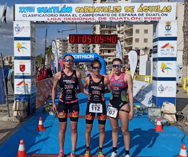 Victorias para Cristóbal Valenzuela y Sandra Schenkel en el XXVIII Duatlón Carnavales de Águilas, primer clasificatorio para el Campeonato de España - 1, Foto 1