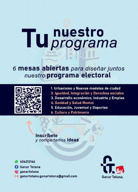 Ganar Totana-IU se abre a la sociedad totanera para diseñar su programa electoral, Foto 2