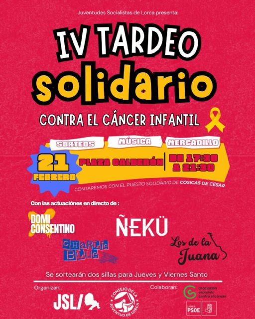 Juventudes Socialistas de Lorca organiza la cuarta edición de su Tardeo contra el Cáncer Infantil - 1, Foto 1