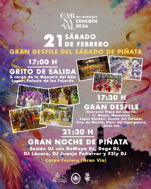 Mañana llega el día grande del Carnaval de Cehegín con 33 comparsas llenando las calles de color y música - 2, Foto 2