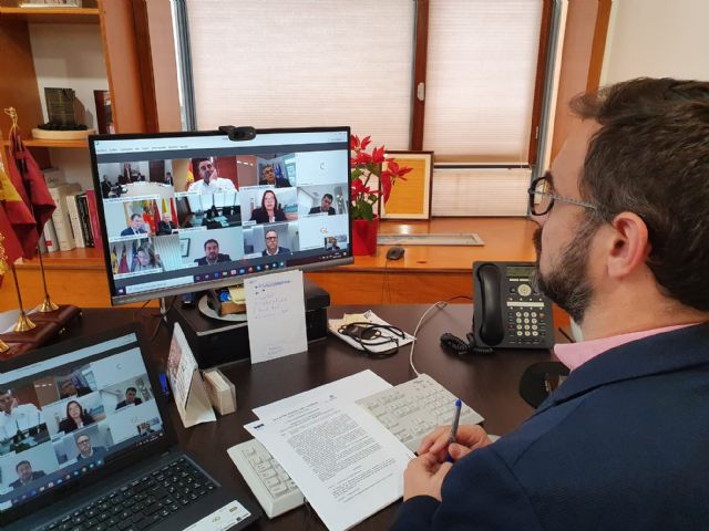El Alcalde de Lorca destaca la importancia de la coordinación entre administraciones durante la videoconferencia mantenida con el Presidente de la Comunidad - 2, Foto 2