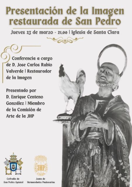 Un restaurado San Pedro de Palma Burgos (1948) será presentado este jueves en Cieza - 1, Foto 1