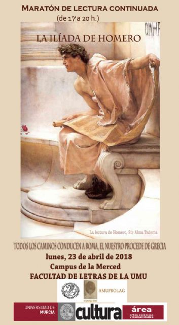 La UMU celebra el día del libro con un maratón de lectura de ´La Ilíada´ - 1, Foto 1