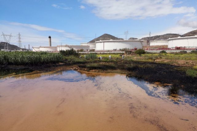 El Ayuntamiento pide al Seprona, a la CHS y a la CARM que analicen el vertido de Repsol a la rambla de Escombreras para conocer sus posibles consecuencias y depurar responsabilidades  - 1, Foto 1
