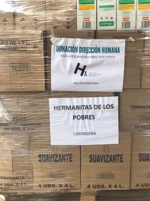 Dirección Humana entrega 1200 mascarillas sanitarias y 1000 kilos de productos de limpieza y desinfección a las Hermanitas de los Pobres para sus asilos de Murcia y Cartagena - 3, Foto 3