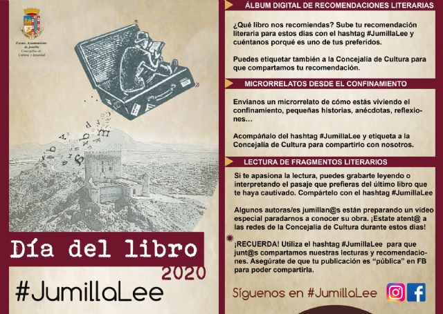 Cultura propone varias actividades por el Día del Libro con el lema #JumillaLee - 1, Foto 1