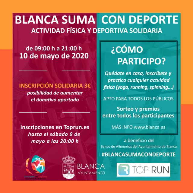 'Blanca suma con Deporte' el próximo 10 de mayo de 09:00 a 21:00 horas - 1, Foto 1