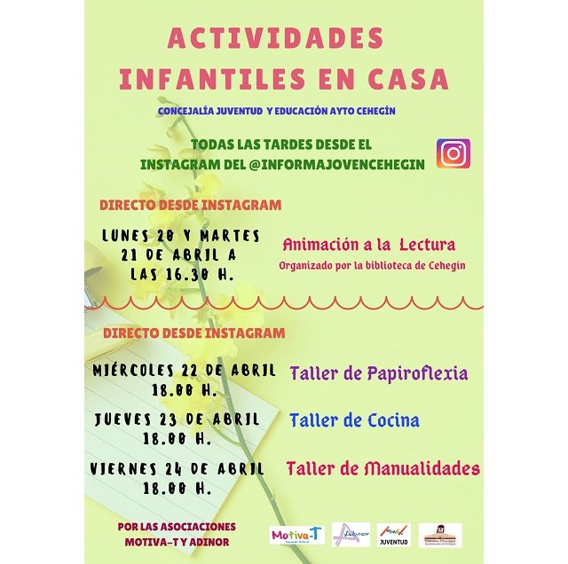 Actividades Infantiles del 20 a 24 de abril en Cehegín - 1, Foto 1