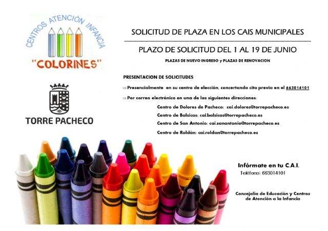 Solicitud de plaza en los CAIs de Torre Pacheco - 1, Foto 1