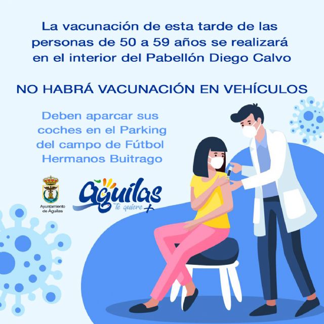 No se habilitará vacunación en vehículo para la jornada de vacunación de esta tarde a las personas citadas de 50 a 59 años - 1, Foto 1