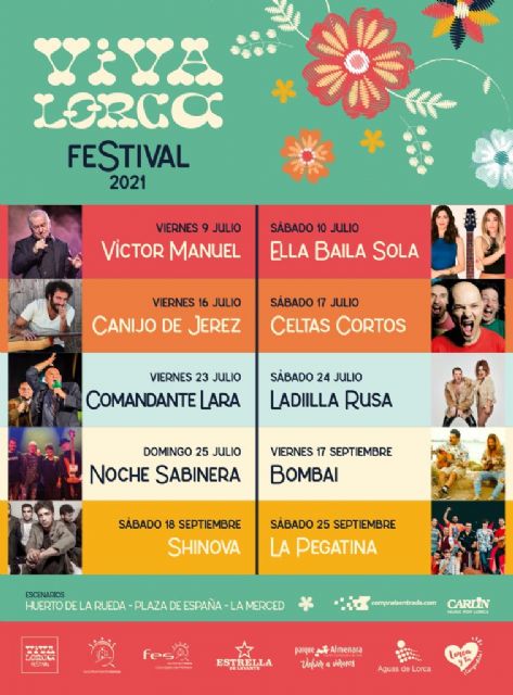 Ella Baila Sola, Víctor Manuel, Ladilla Rusa o La Pegatina protagonizan el Festival ´Viva Lorca 2021´ - 2, Foto 2