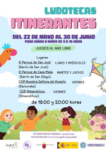 Los parques de San José y Casa Mata y los colegios de Almendricos y Ramonete acogen el programa 'Ludotecas Itinerantes' para niños y niñas de 3 a 16 años - 1, Foto 1