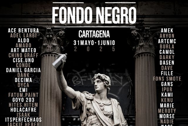 El proyecto de arte urbano ´Fondo Negro´ llega en forma de mural a Cartagena - 1, Foto 1