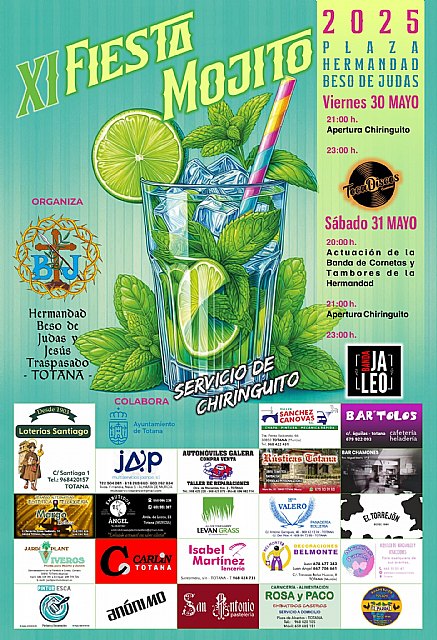 La XI Fiesta del Mojito de la Hdad. Beso de Judas dará el pistoletazo de salida a las Fiestas de Barrios de Totana, Foto 2