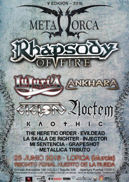 La V edición del MetalLorca tendrá lugar el próximo sábado - 1, Foto 1