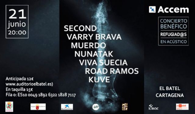 Second, Varry Brava, Nunatak, Viva Suecia, Muerdo, Road Ramos y Kuve, en el concierto de apoyo a los refugiados de Accem - 1, Foto 1
