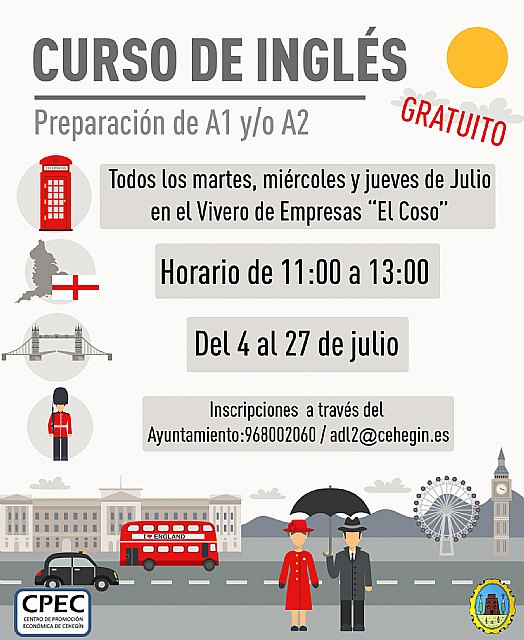 La Concejalía de Desarrollo Local oferta un curso gratuito de inglés de preparación para el A1 y/o A2 - 2, Foto 2