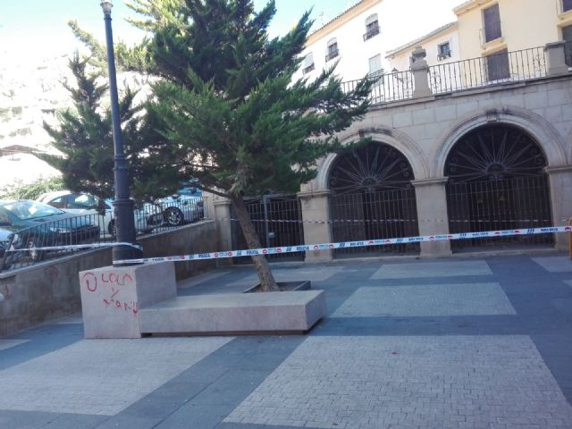 El PSOE reclama la consolidación de los elementos de piedra en plaza Cardenal Belluga ante el riesgo de desprendimientos - 3, Foto 3