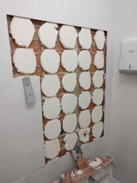 El Ayuntamiento desarrollará, en los próximos días, labores de supervisión en los centros educativos para evitar problemas tras la caída, esta mañana, de parte de una pared del Colegio Sagrado Corazón - 1, Foto 1