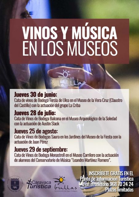 Los museos de Caravaca acogen este verano el ciclo 'Vinos y Música' con actuaciones en directo y catas de la DOP Bullas - 2, Foto 2