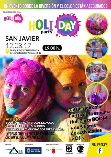 El Holiday Party llega a San Javier el 12 de agosto  con mucho color, espuma, diversión y música - 1, Foto 1