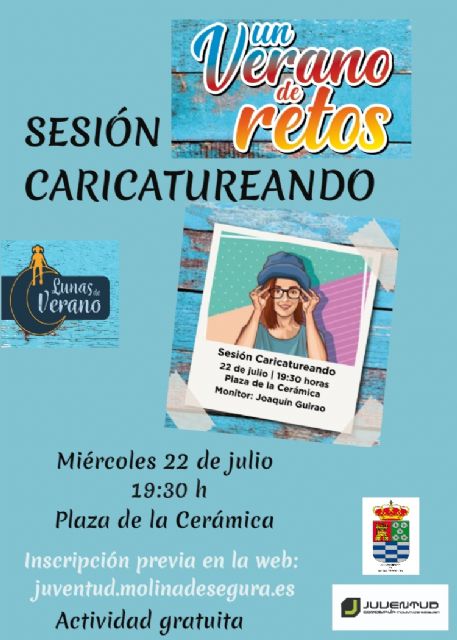 El programa UN VERANO DE RETOS de la Concejalía de Juventud de Molina de Segura ofrece la sesión Caricatureando el miércoles 22 de julio - 1, Foto 1