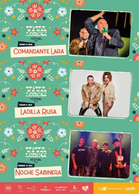 El Festival Viva Lorca 2021 continúa el próximo fin de semana con la actuación humorística de Comandante Lara y los conciertos de Ladilla Rusa y Noche Sabinera - 1, Foto 1