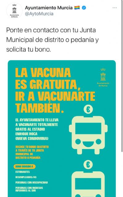 La coalición de izquierdas vuelve a mentir con publicidad engañosa sobre los bonos de transporte gratuitos para vacunarse - 1, Foto 1
