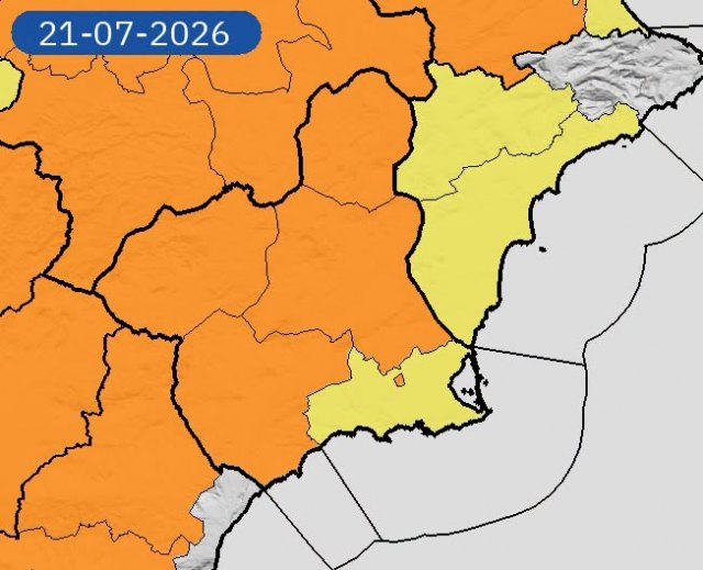 Protección Civil alerta de una intensa ola de calor con hasta 42 ºC en Totana este martes y temperaturas de hasta 45 ºC el jueves, Foto 2