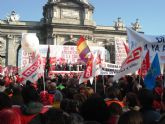 Más de un centenar de trabajadores totaneros asistieron hoy en Madrid a la manifestación, convocada por CC.OO. y UGT - 8