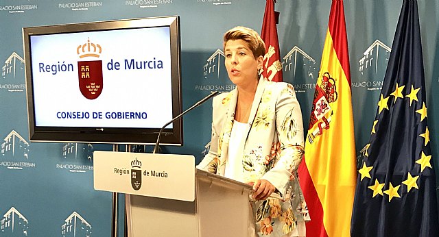 La portavoz del Gobierno regional, Noelia Arroyo, compareció hoy en rueda de prensa para informar de los asuntos abordados en el Consejo de Gobierno., Foto 1
