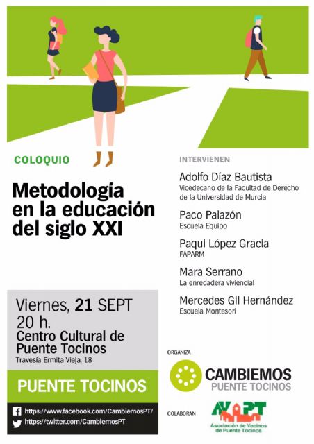 Cambiemos Murcia y la AA.VV de Puente Tocinos celebran mañana un coloquio sobre metodologías educativas - 1, Foto 1